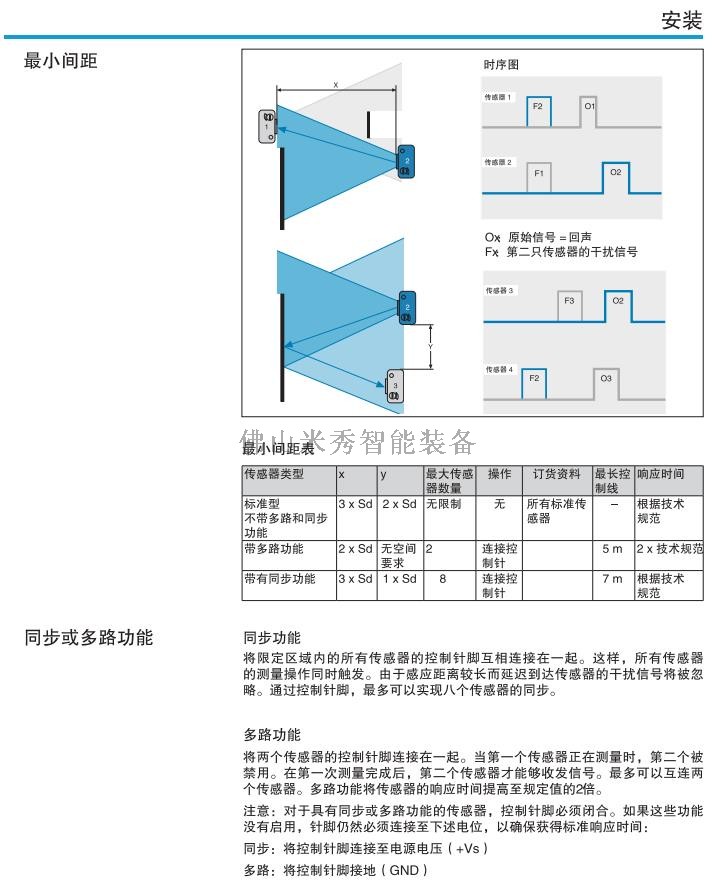超聲波傳感器安裝方法